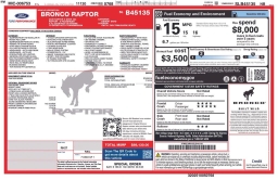 Ford Bronco Raptor 4 Door Advanced 4x4 2025