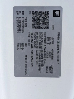 Chevrolet Express Cargo Van Work Van RWD 2500 135" 2025