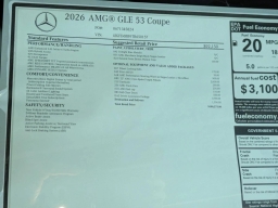 Mercedes-Benz GLE AMG GLE 53 4MATIC+ Coupe 2026