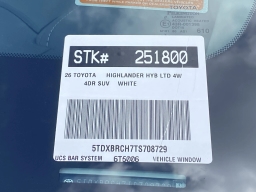 Toyota Highlander Hybrid Limited AWD (Natl) 2026