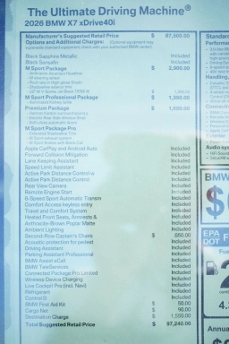 BMW X7 xDrive40i Sports Activity Vehicle 2026