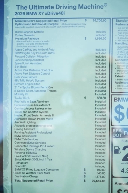 BMW X7 xDrive40i Sports Activity Vehicle 2026