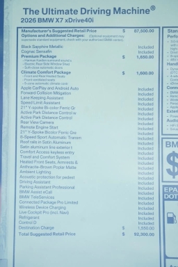 BMW X7 xDrive40i Sports Activity Vehicle 2026