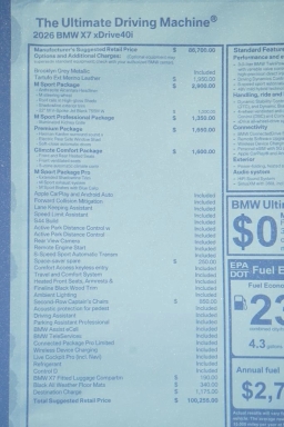 BMW X7 xDrive40i Sports Activity Vehicle 2026