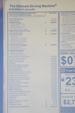 BMW X7 xDrive40i Sports Activity Vehicle 2026