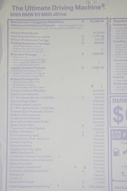 BMW X5 M60i Sports Activity Vehicle 2026