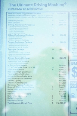 BMW X5 M60i Sports Activity Vehicle 2026