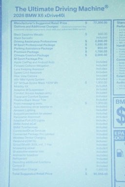 BMW X6 xDrive40i Sports Activity Coupe 2026