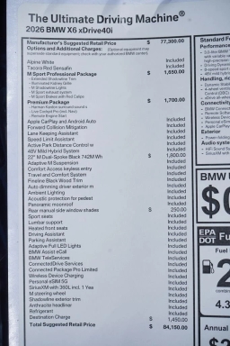 BMW X6 xDrive40i Sports Activity Coupe 2026