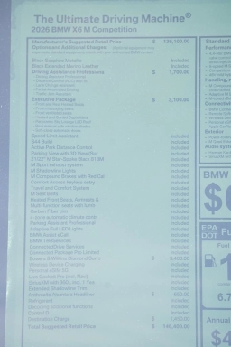 BMW X6 M Competition Sports Activity Coupe 2026