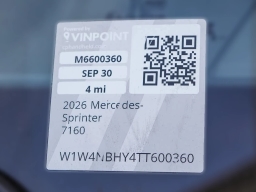 Mercedes-Benz Sprinter Crew Van Standard Roof 4-Cyl Diesel HO 2500 Standard Roof I4 Diesel HO 144" RWD 2026