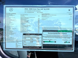 Mercedes-Benz Sprinter Crew Van Standard Roof 4-Cyl Diesel HO 2500 Standard Roof I4 Diesel HO 144" RWD 2026