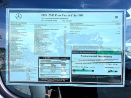Mercedes-Benz Sprinter Crew Van Standard Roof 4-Cyl Diesel HO 2500 Standard Roof I4 Diesel HO 144" RWD 2026