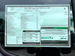 Mercedes-Benz Sprinter Cargo Van High Roof 4-Cyl Diesel HO 3500 High Roof I4 Diesel HO 170" Extended RWD 2026