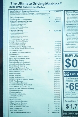 BMW 5 Series 550e xDrive Sedan 2026