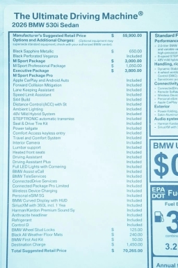 BMW 5 Series 530i Sedan 2026