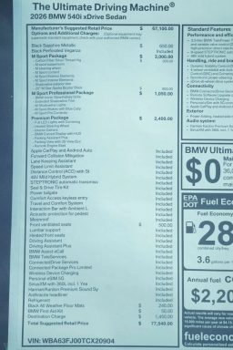 BMW 5 Series 540i xDrive Sedan 2026