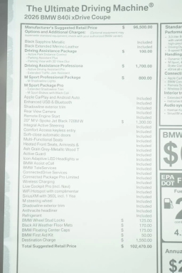 BMW 8 Series 840i Coupe 2026