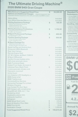 BMW 8 Series 840i Gran Coupe 2026