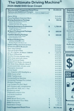 BMW 8 Series 840i Gran Coupe 2026
