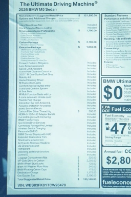 BMW M5 Base (A8) Sedan 2026