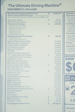 BMW X1 xDrive28i Sports Activity Vehicle 2026