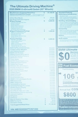 BMW i5 eDrive40 Sedan 2026